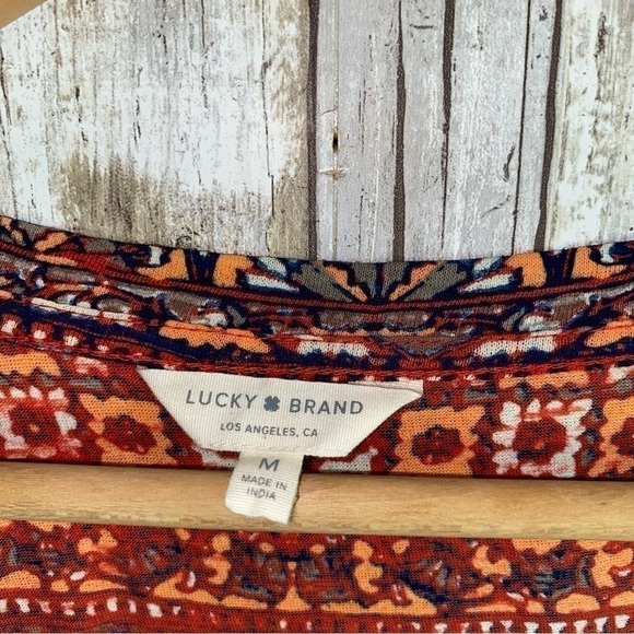 Lucky Brand Orange Floral Tee - Picture 5 of 5